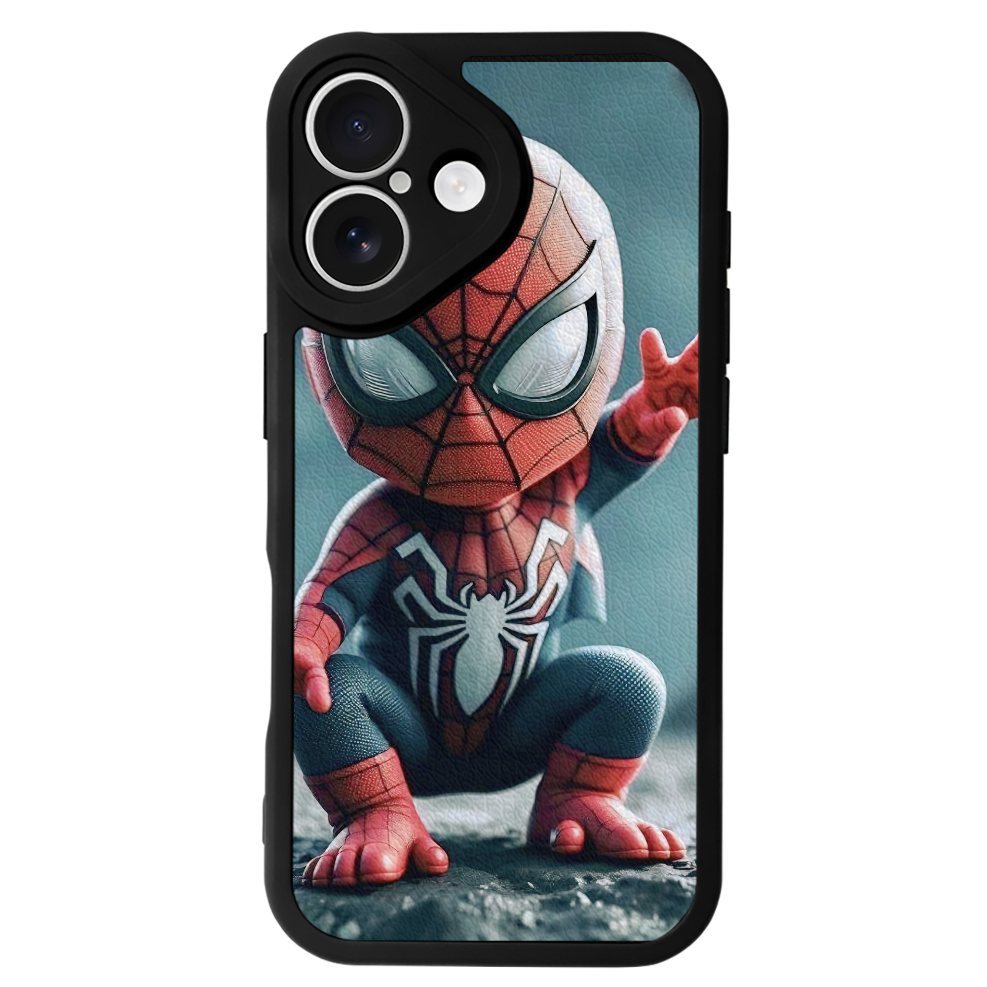 （画像用） Spider Man スパイダーマン 【iPhone 16シリーズ対応】シリコンスマホケース（レザー調） 材質：シリコン